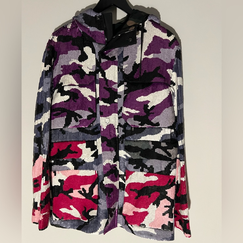 Valentino Sequin Camo Jacket